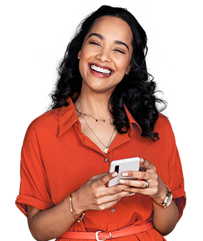 Mujer con celular