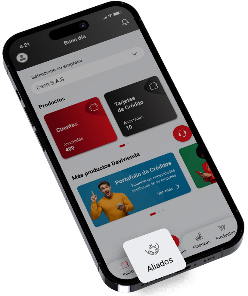 Ingrese a la App Davivienda Empresas