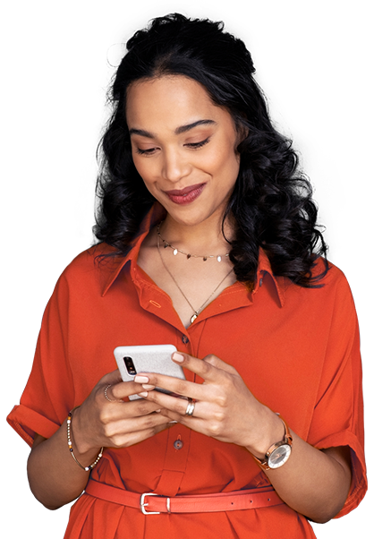 Mujer con celular