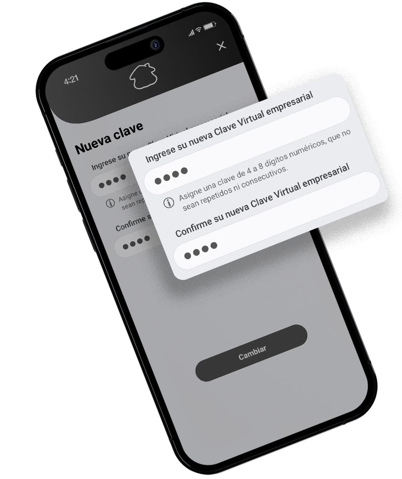 Ingrese una nueva Clave Virtual, confírmela y dé clic en «Cambiar», ¡y listo!