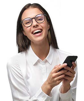 Mujer con celular