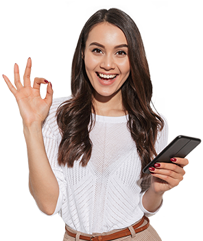 Mujer con celular
