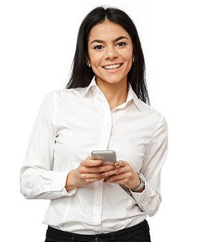 Mujer con celular
