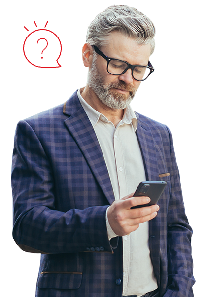 Hombre con celular
