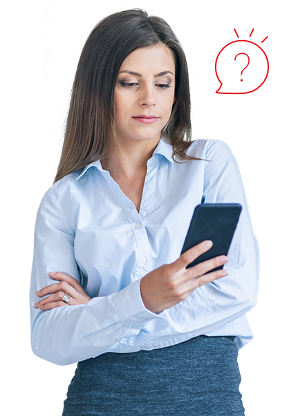 Mujer con celular