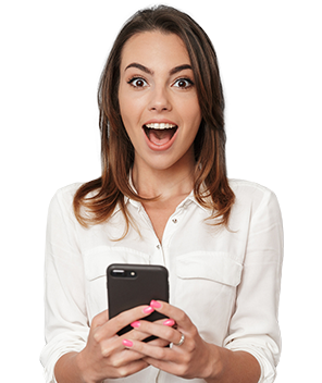 Mujer con celular