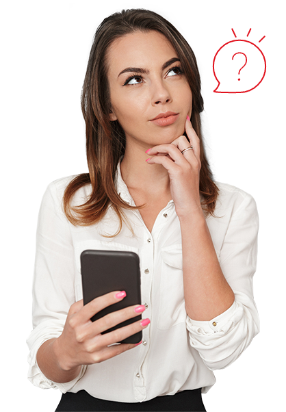 Mujer con celular
