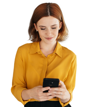Mujer con celular