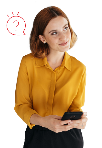 Mujer con celular
