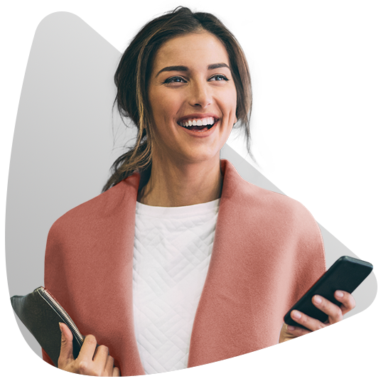 Mujer con celular