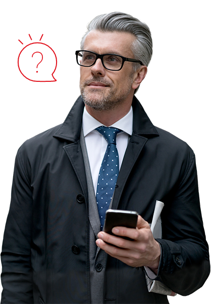 Hombre con celular