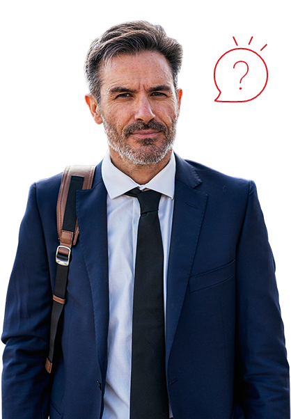 Hombre con celular
